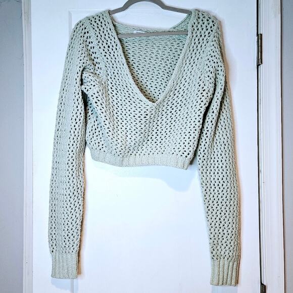 John Elliott Boucle Cropped Sweater - Picture 2 of 7